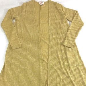 Lularoe Elegant Sarah Gold Duster Cardigan